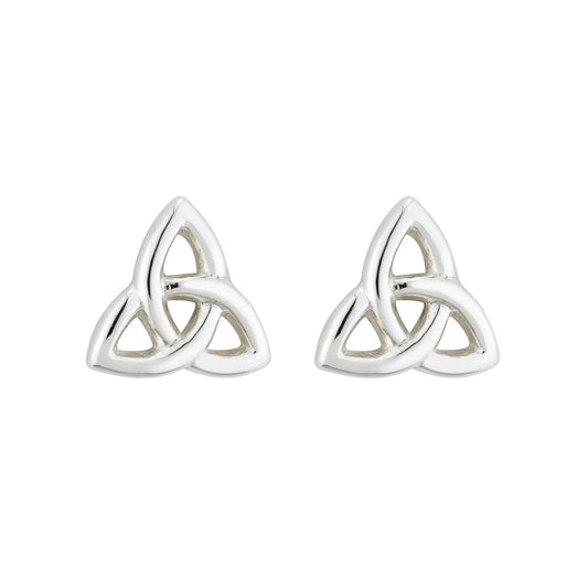 S3082 - Solvar Silver Tiny Trinity Knot Stud Earrings
