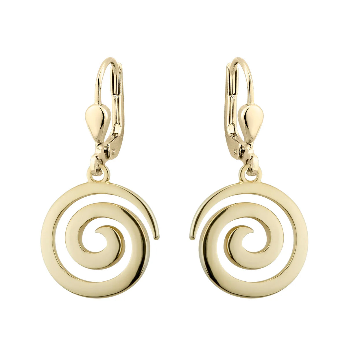 Gold-Plated Swirl Drop Earrings