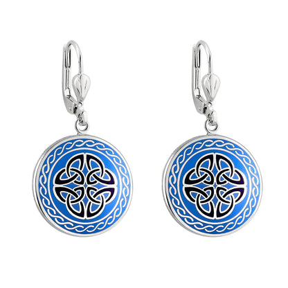 Rhodium Book of Kells Earrings