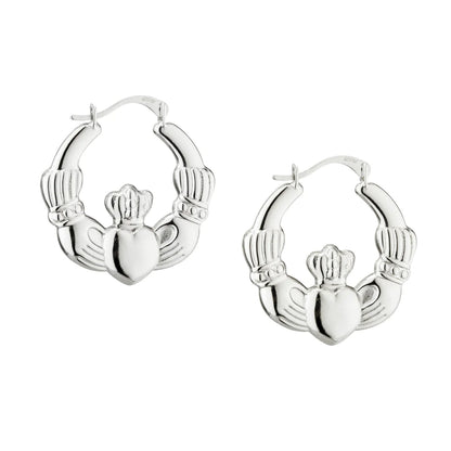 Claddagh Creole Hoop Earrings
