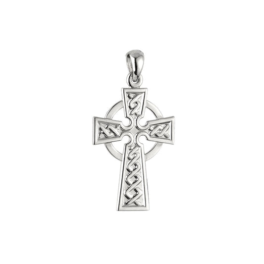 Kids Silver Embossed Celtic Cross