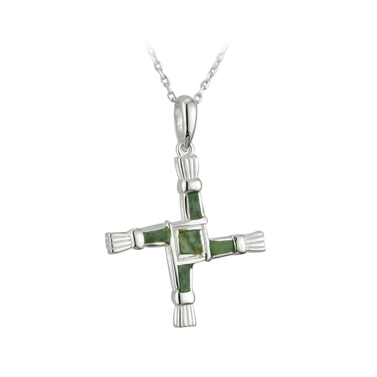 Connemara Marble St Brigids Cross Necklace