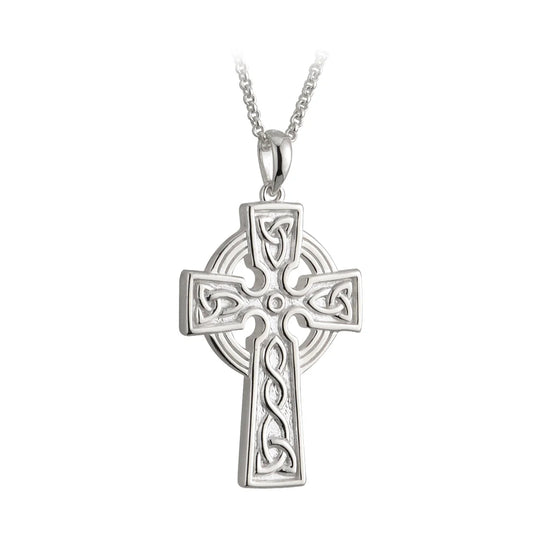 Sterling Silver Large Double Side Cross Pendant