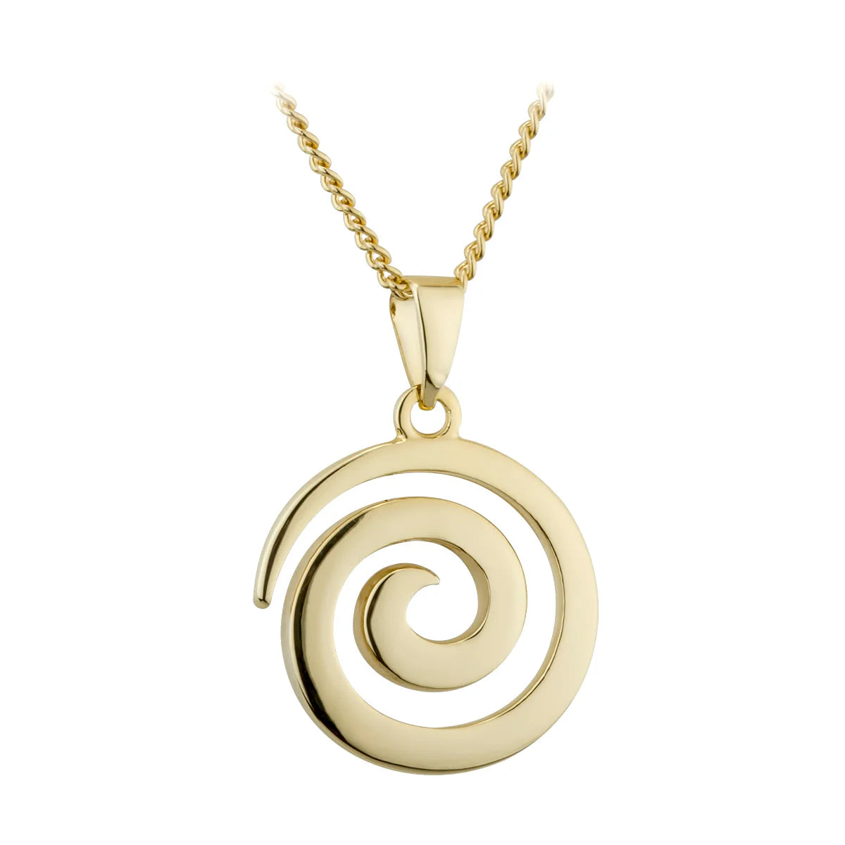Gold-Plated Swirl Pendant