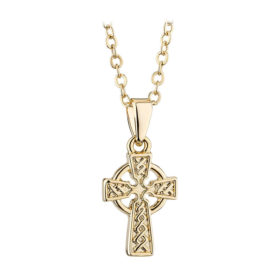 Gold Plated Small Celtic Cross Pendant