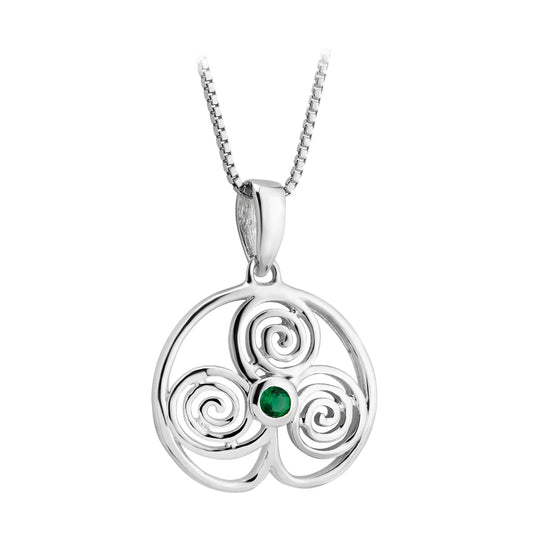 Acara Silvar Crystal Shamrock Pendant