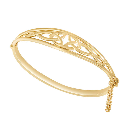 Gold Plated Trinity Knot Bangle