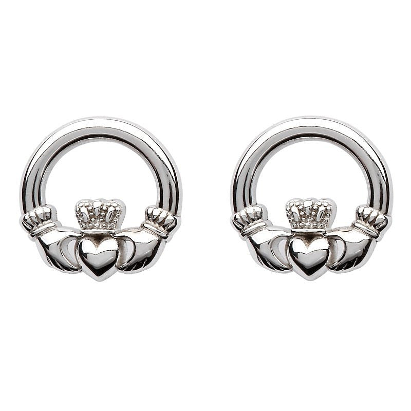Sterling Silver Claddagh Post Earrings