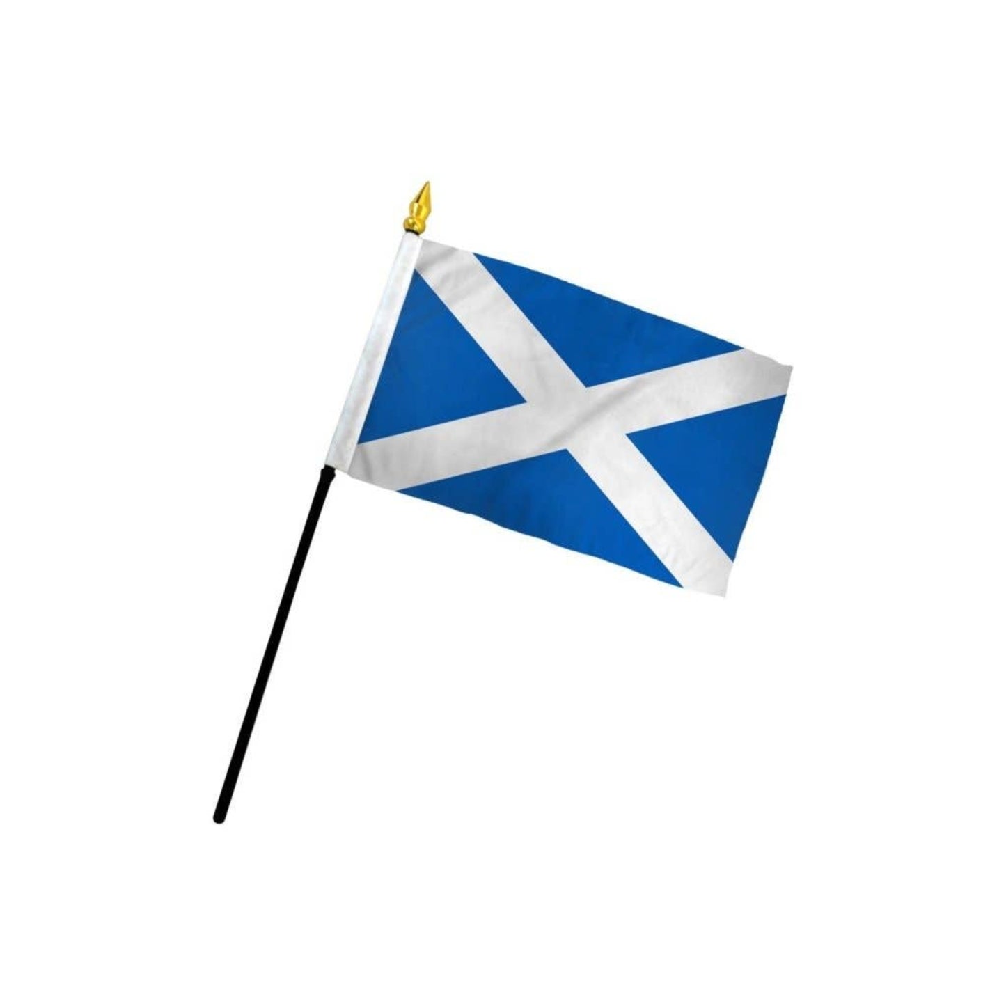 Scottish flag on a palstic stick with a plastic spike.