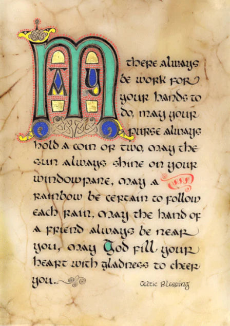 "Work Blessing" Celtic Manuscript Print