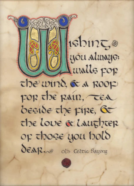 "House Blessing" Celtic Manuscript Print