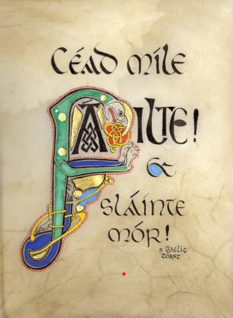 "Cead Míle Fáilte" Celtic Manuscript Print