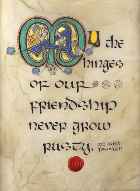 "Hinges of Friendship" Celtic Manuscript Print