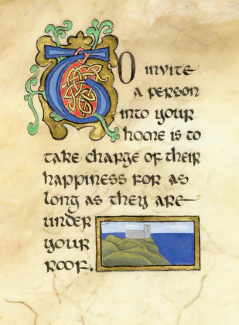 "To Invite" Celtic Manuscript Print