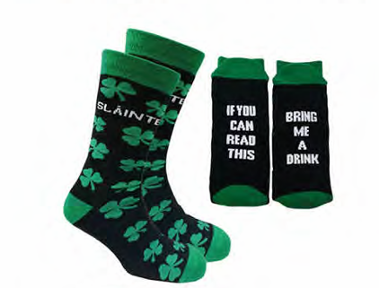 "If You Can Read This" Slainte Socks
