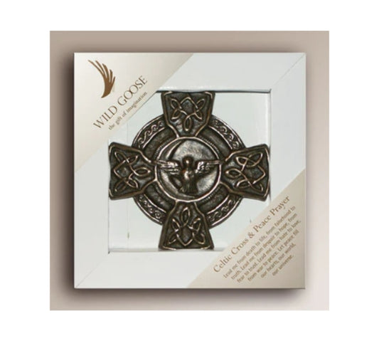 Celtic Cross Peace Prayer Plaque