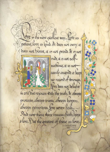 Love (First Corinth) Celtic Manuscript Print – The Celtic Rose