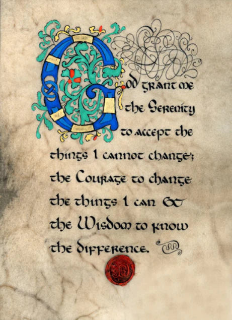 "Serenity Prayer" Celtic Manuscript Print