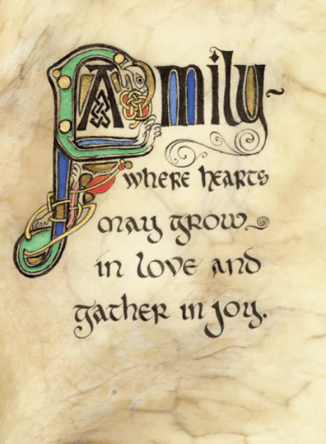 "Family Blessing" Celtic Manuscript Print