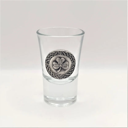 Mullingar Pewter Glass Shot with Irish Pewter Embellishment
