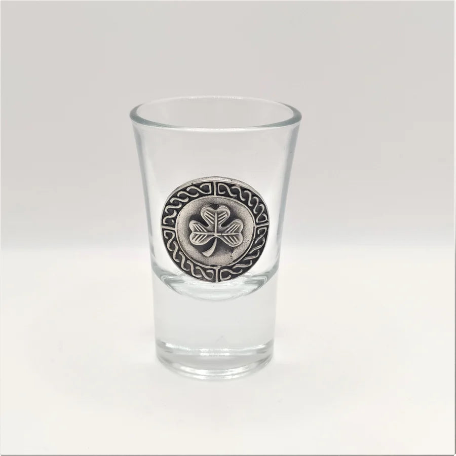 Pewter-Embellished Shot Glasses (Set of 4)