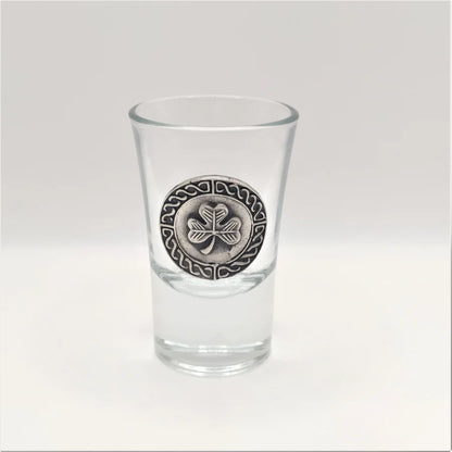 Pewter-Embellished Shot Glasses (Set of 4)