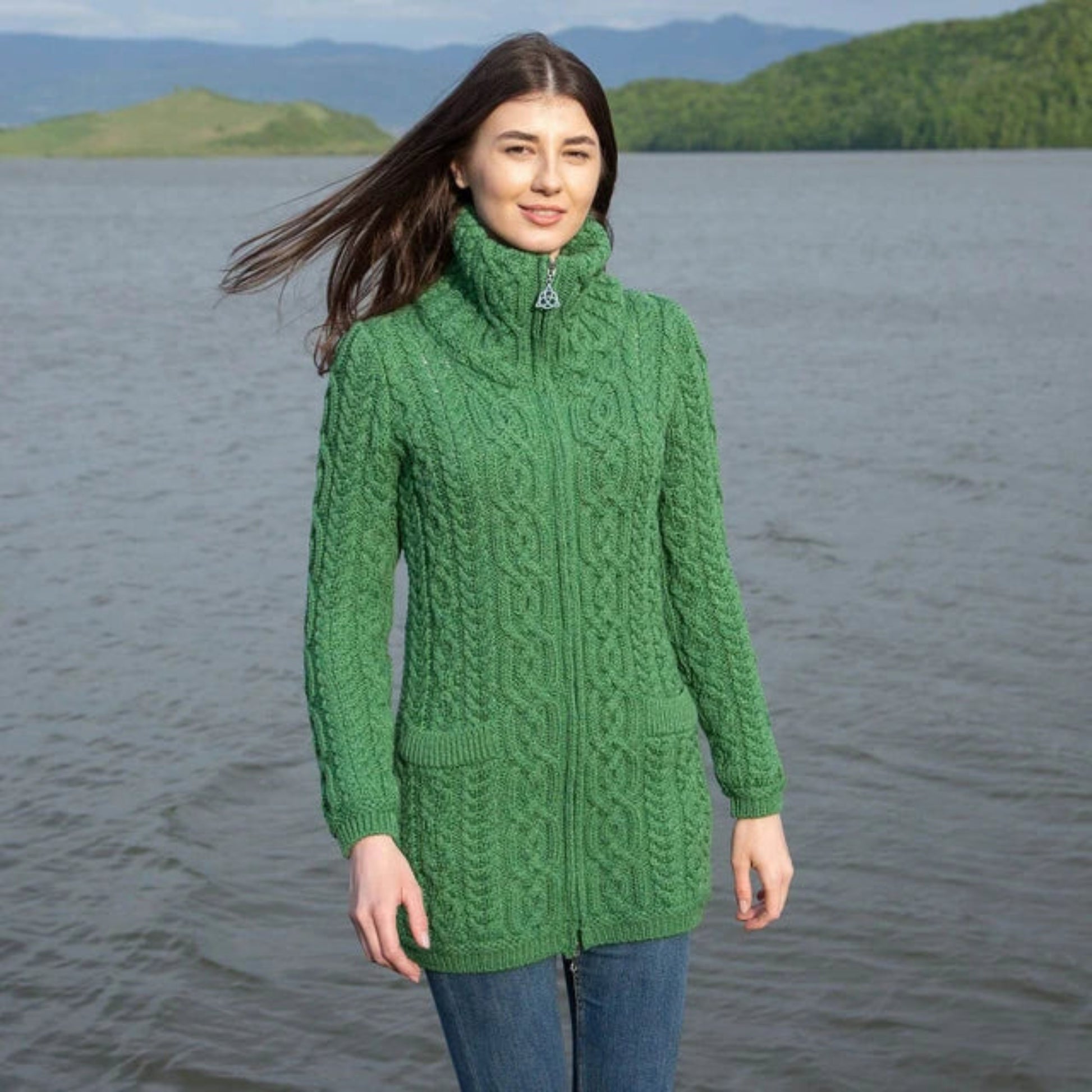 Soft-Touch-Ladies-Aran-Zip-Cardigan