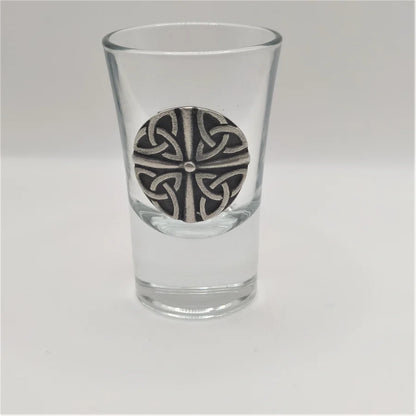 Pewter-Embellished Shot Glasses (Set of 4)
