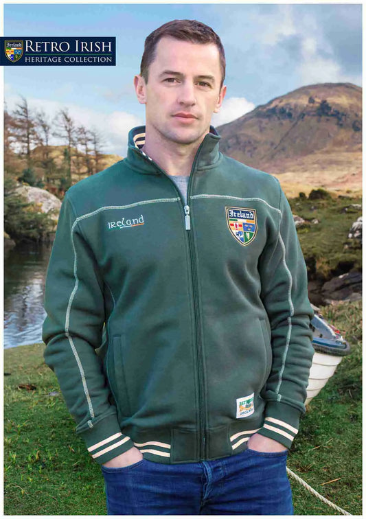 Retro Irish Men's 300gsm Full Zip Sweat