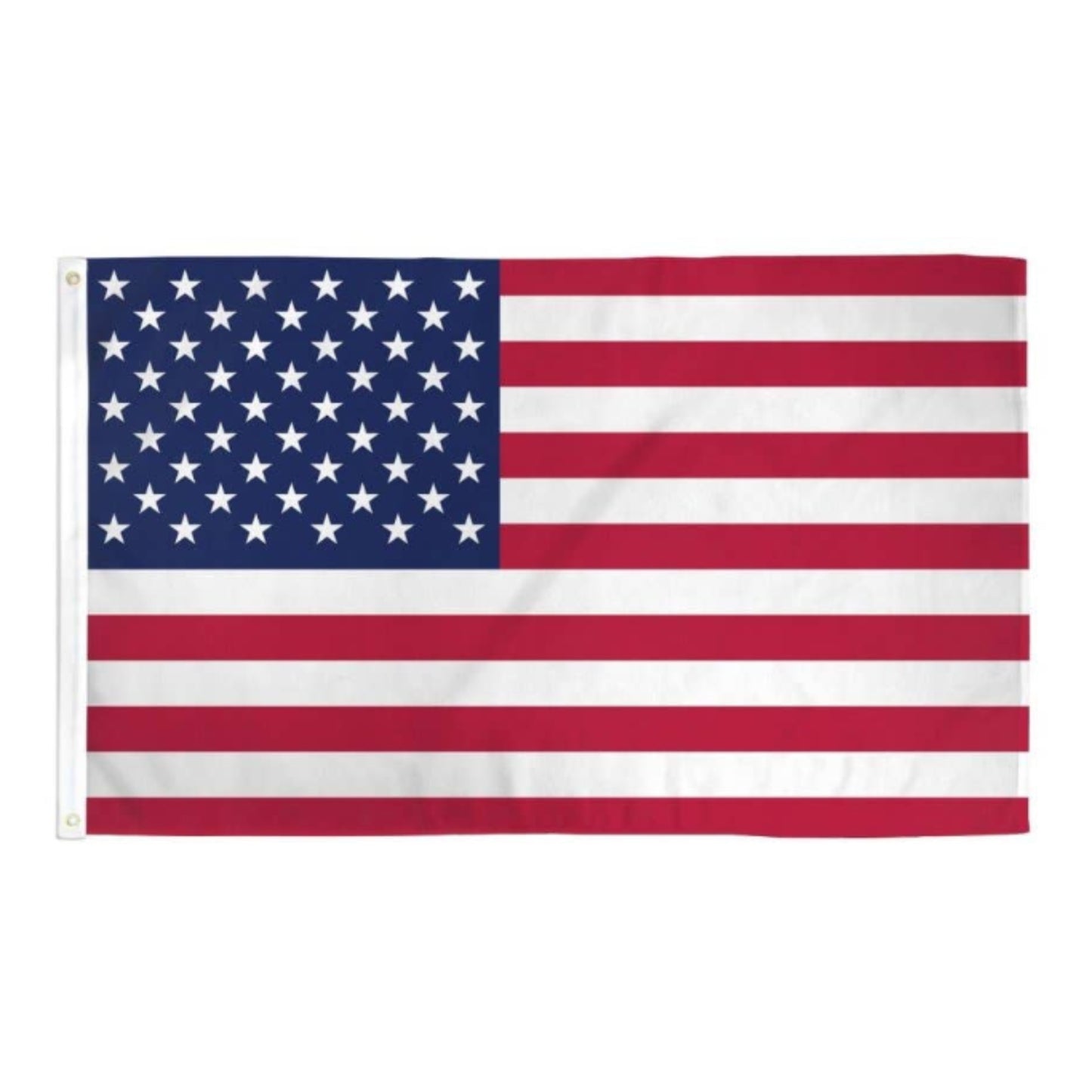 American flag on a white background.