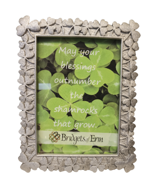 Silver Shamrock Photo Frame