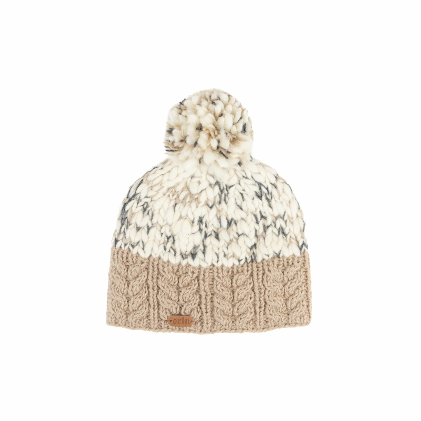 Wool Flecked Bobble Hat with Band