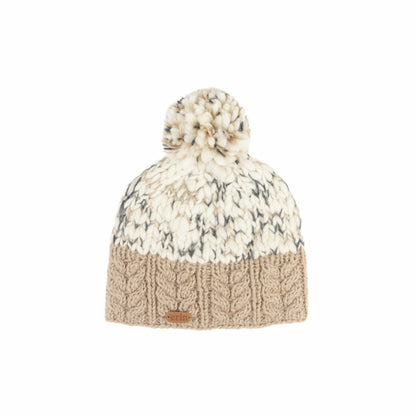 Wool Flecked Bobble Hat with Band