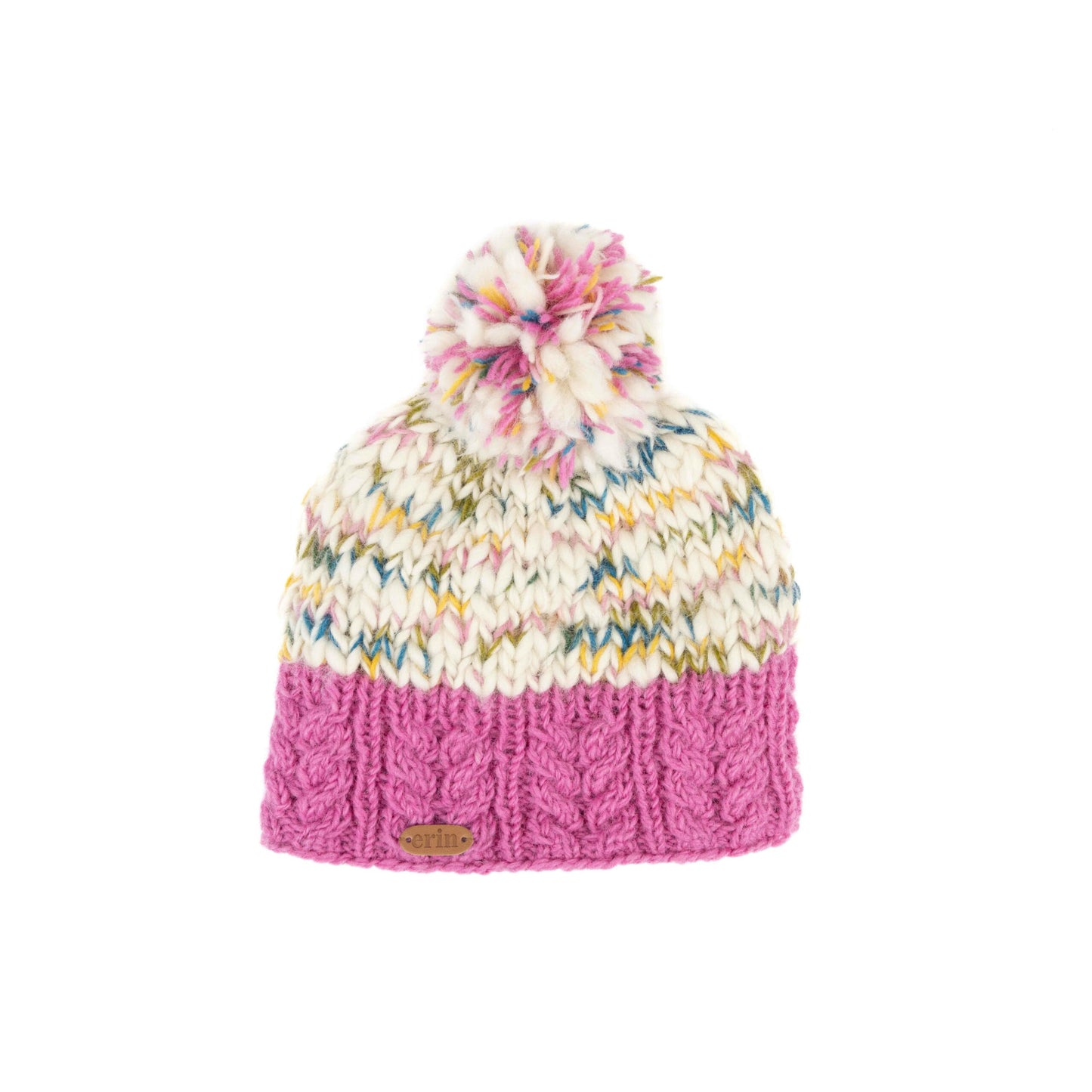 Wool Flecked Bobble Hat with Band