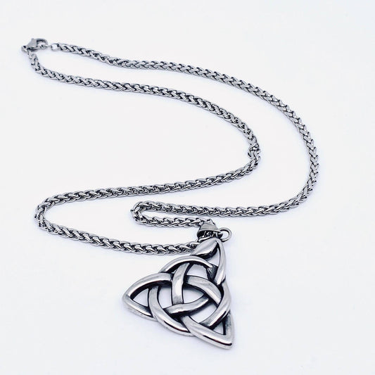 Viking Snake Celtic Knot Stainless Steel Necklace