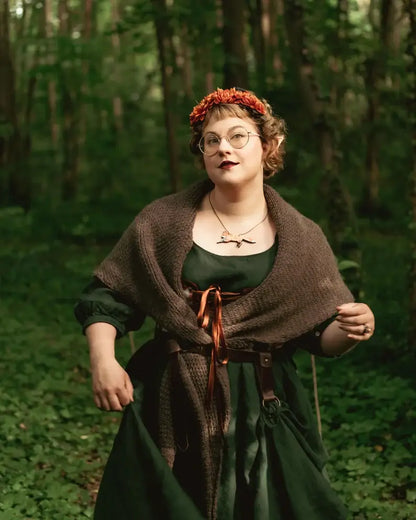Handmade Brown Outlander Shawl
