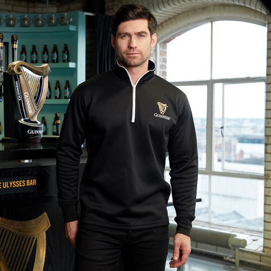 Guinness Harp Quarter Zip Sweater