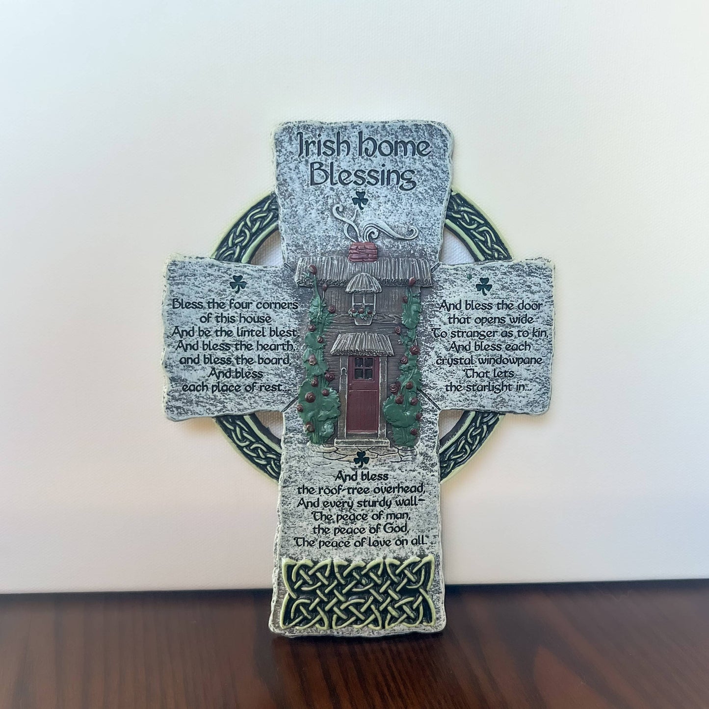 Irish Home Blessing Wall Cross Plaque