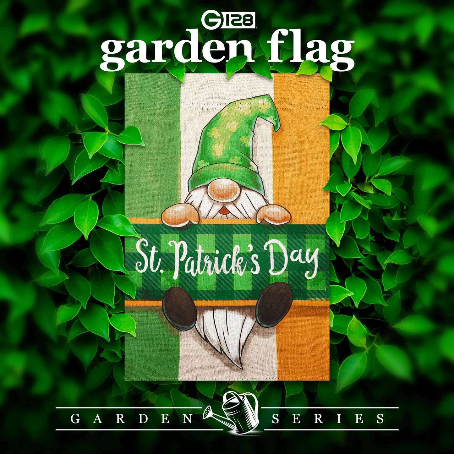 Happy St. Patrick’s Day Gnome Irish Flag Garden Flag 12x18