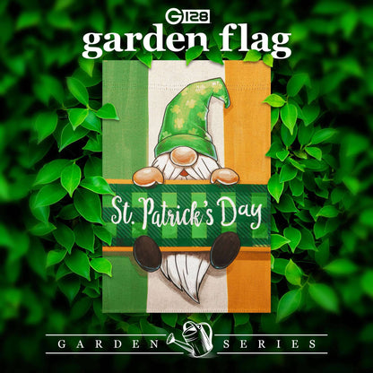 Happy St. Patrick’s Day Gnome Irish Flag Garden Flag 12x18