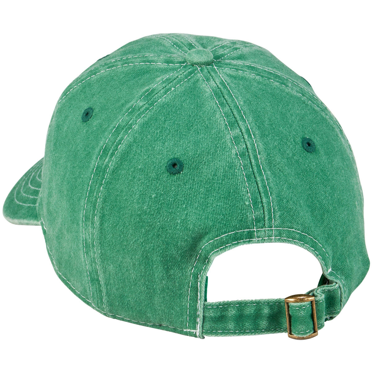 Back of baseball cap adjustable strap green