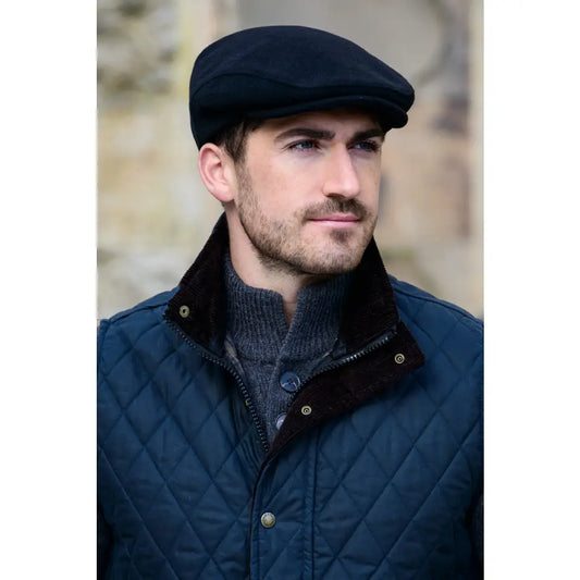 Black Wool Trinity Cap