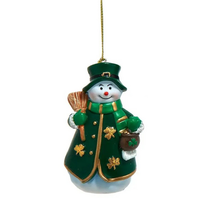 Irish Snowman Ornament