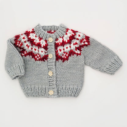Fairisle Red Cardigan Sweater for Baby & Toddler