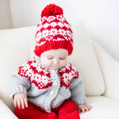 Fairisle Red Cardigan Sweater for Baby & Toddler
