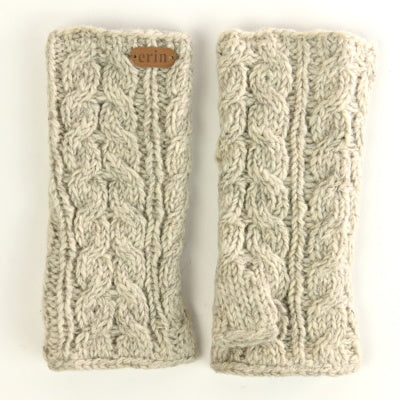 Handwarmers Aran Cable Knitted