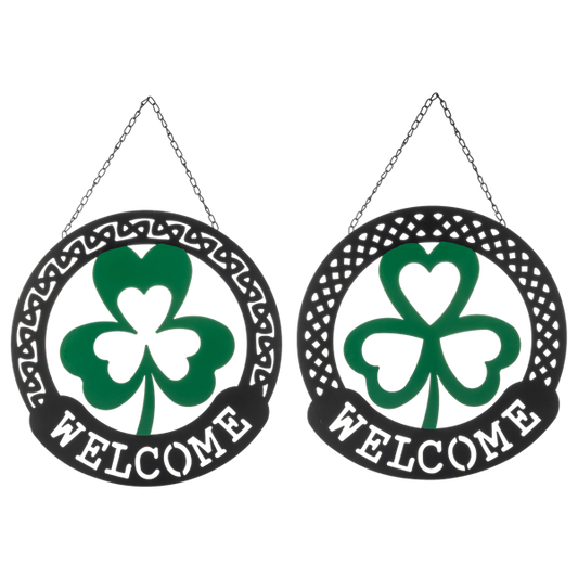 Welcome Shamrock Wall Decor