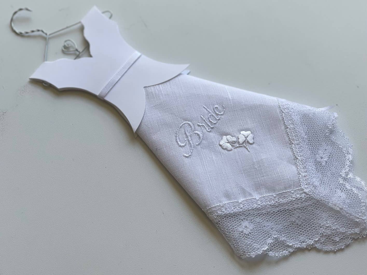 Bride" Hanky with Shamrocks