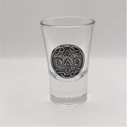 Mullingar Pewter Glass Shot with Irish Pewter Embellishment