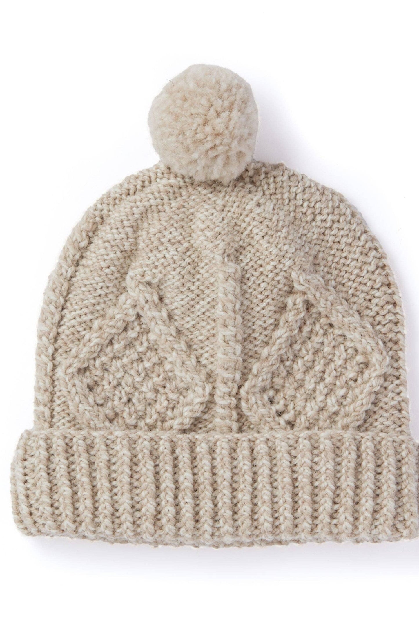 Doogea Childrens Aran Ski Hat -Oat